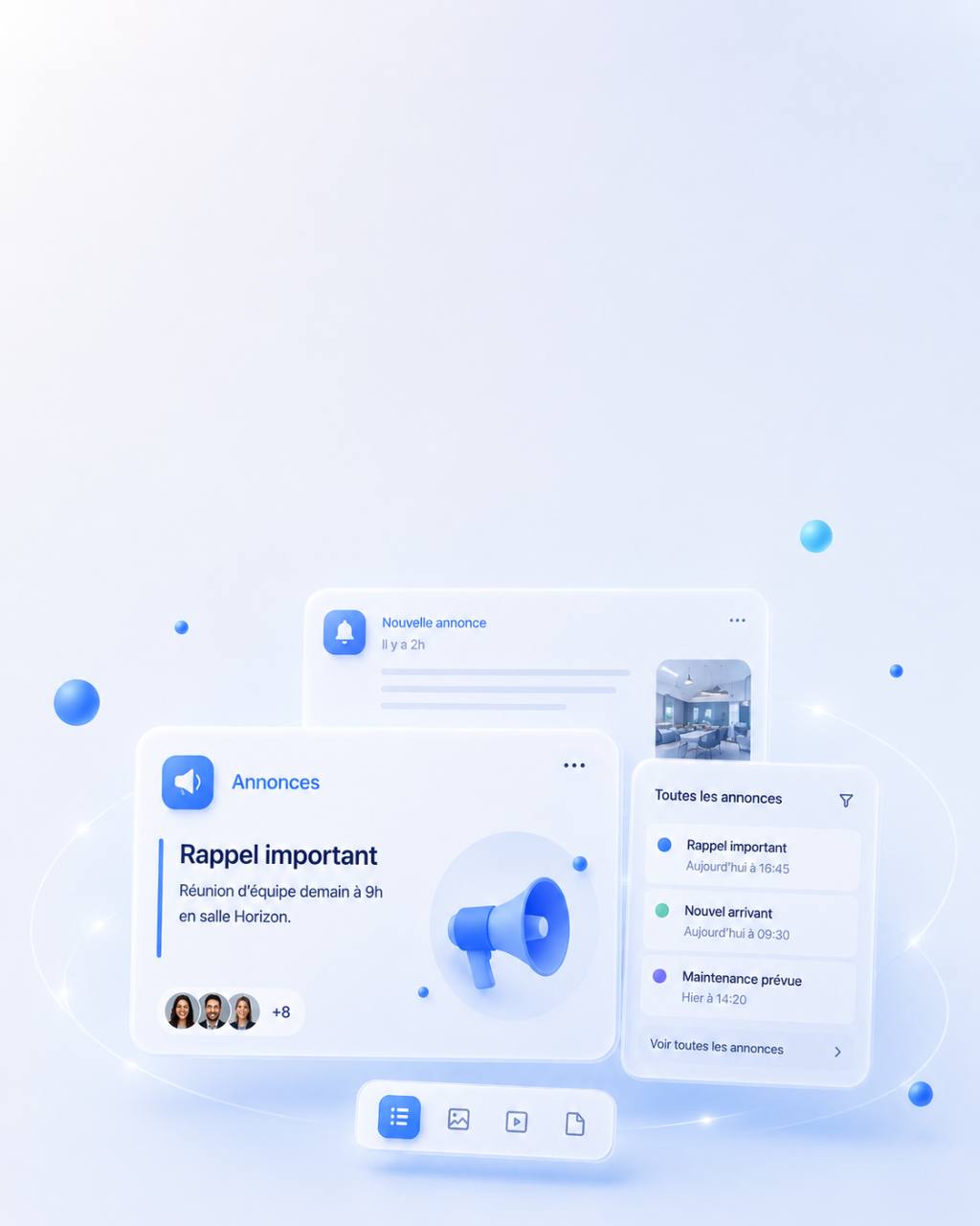 Apercu du module Événements Teams-Flow